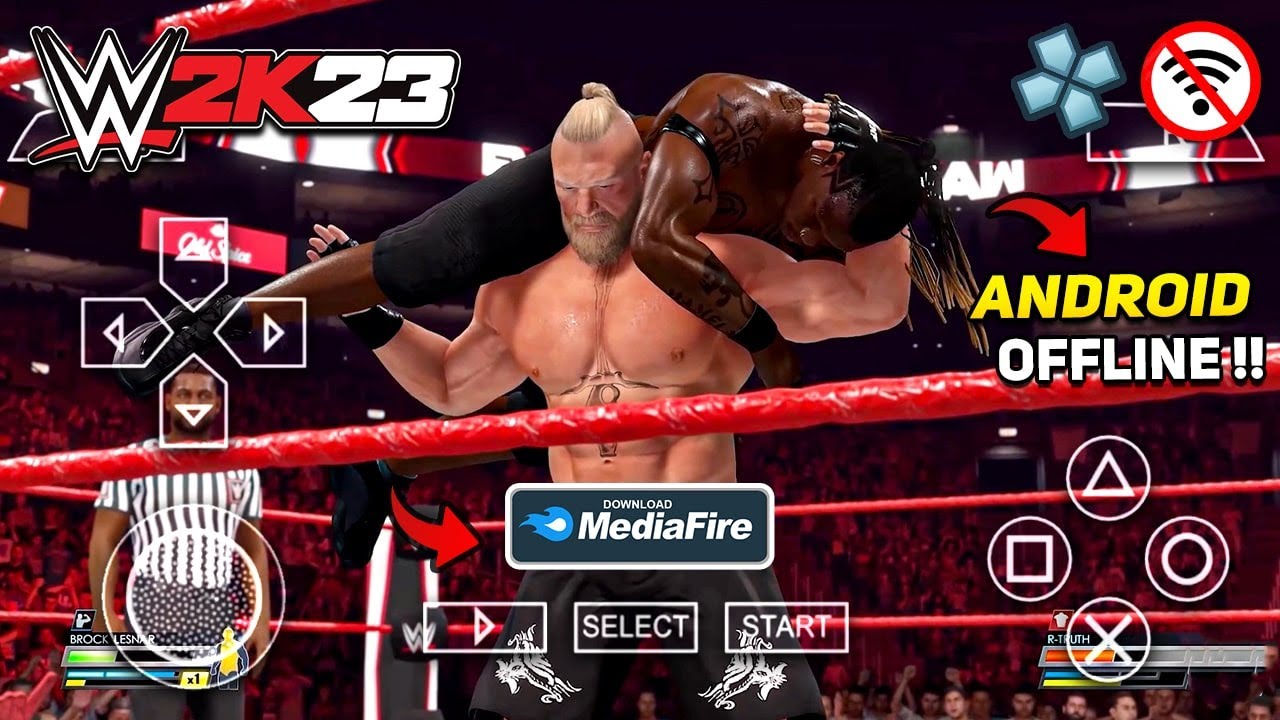 Download WWE 2K23 PPSSPP iSO zip for Android and iOS