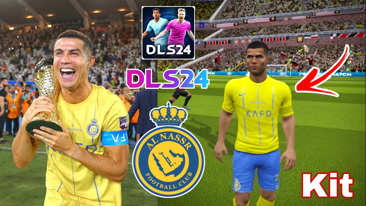 Al Nassr DLS 24 Kits 2024 | Dream League Soccer 2024 Kits Logo