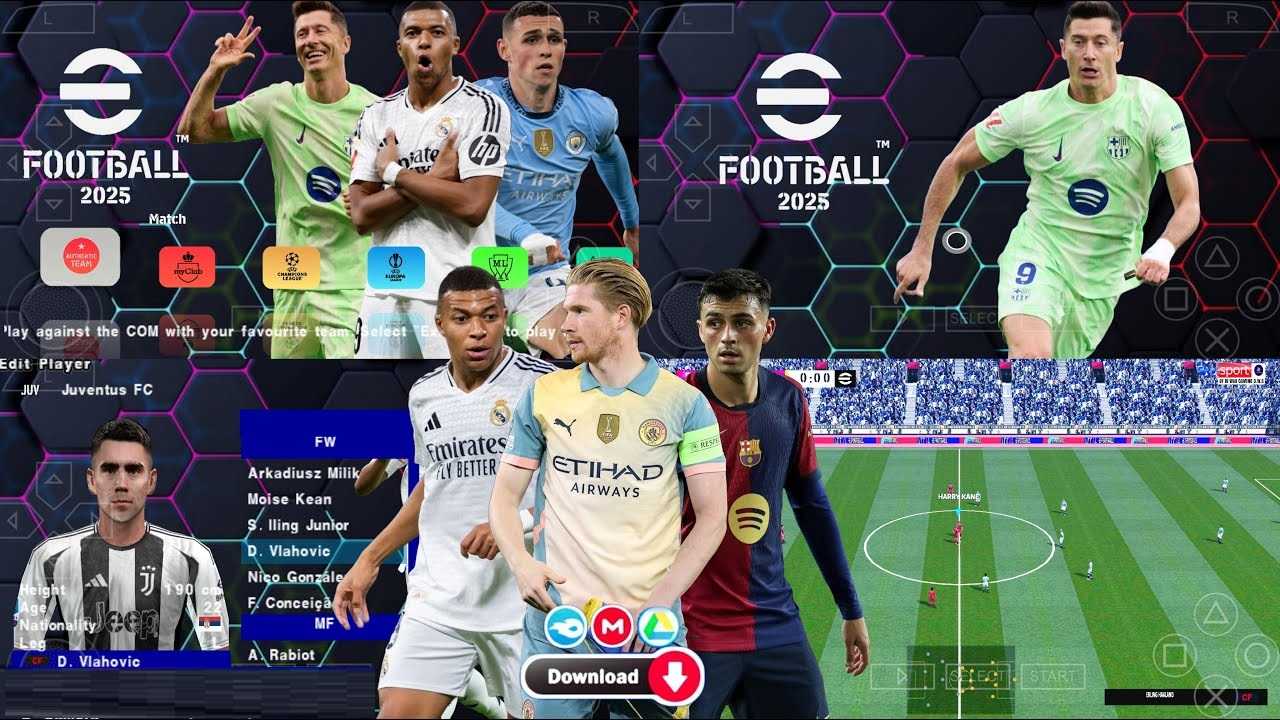 Download eFootball 2025 UCL PPSSPP for Android & iOS