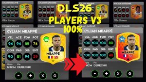 DLS 26 APK Players v3 Download: Increase all Players 100%