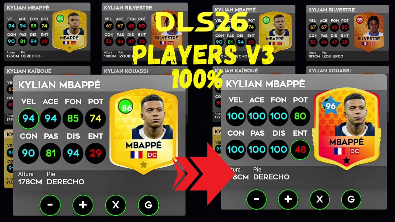 DLS 26 APK Players v3 Download: Increase all Players 100%